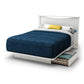 Bedroom > Bed Frames > Platform Beds - Full Size White Modern Platform Bed Frame With 2 Storage Drawers