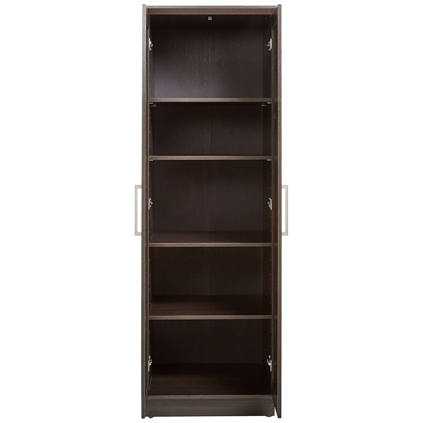 Bedroom > Wardrobe & Armoire - Bedroom Wardrobe Cabinet Storage Closet Organizer In Dark Brown Oak Finish