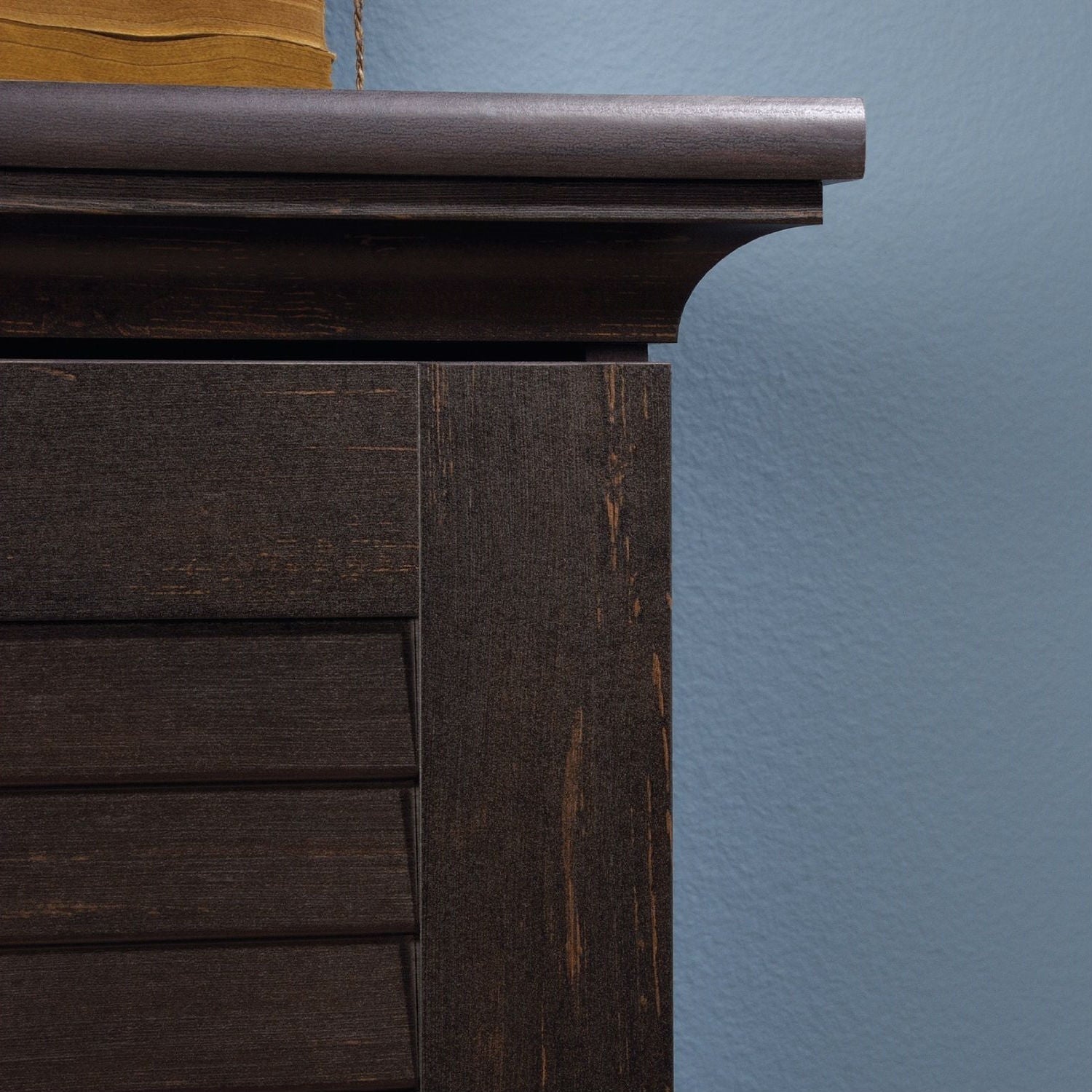 Bedroom > Wardrobe & Armoire - Multi-Purpose Wardrobe Armoire Storage Cabinet In Dark Brown Antique Wood Finish