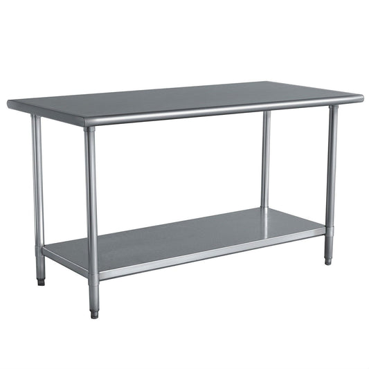 Kitchen > Utility Tables & Workbenches - Stainless Steel Top Utility Table High Top Workbench Prep Table 24 X 48 Inch