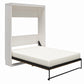 Bedroom > Bed Frames > Murphy Beds And Wall Beds - Full Size Murphy Bed Space Saving Wall Bed Frame In Ivory Oak Finish