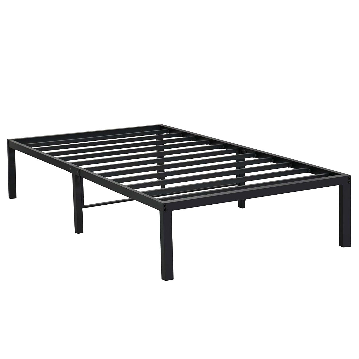 Bedroom > Bed Frames > Platform Beds - Twin XL Size Heavy Duty Black Metal Platform Bed Frame
