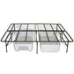 Bedroom > Bed Frames > Platform Beds - Twin Extra Long Metal Platform Bed Frame With Storage Space