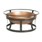 Outdoor > Outdoor Decor > Fire Pits - Copper Fire Pit With Black Iron Stand Grate And Fire Poker