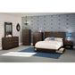 Bedroom > Nightstand And Dressers - Modern 6-Drawer Bedroom Dresser In Chocolate Wood Finish