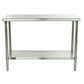 Kitchen > Utility Tables & Workbenches - Stainless Steel Top Food Safe Prep Table Utility Work Bench With Bottom Shelf