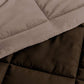 Bedroom > Comforters And Sets - King/Cal King 3-Piece Microfiber Reversible Comforter Set In Taupe Brown