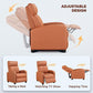 Living Room > Recliners And Chaise Lounge - Brown High-Density Faux Leather Push Back Recliner Chair