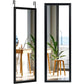 Accents > Mirrors - Black Full Length Bedroom Mirror With Over The Door Or Wall Mounted Design