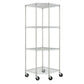 Accents > Shelving Units - Heavy Duty 4-Tier Corner Storage Rack Shelving Unit With Casters