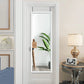 Accents > Mirrors - White Full Length Bedroom Mirror With Over The Door Or Wall Mounted Design