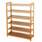 Accents > Shoe Racks - Solid Wood 6-Shelf Shoe Rack - Holds Up To 24 Pair Of Shoes