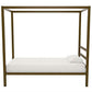 Bedroom > Bed Frames > Canopy Beds - Twin Size Modern Steel Canopy Bed Frame In Gold Metal Finish