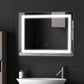 Accents > Mirrors - Modern LED Lighted Mirror Dimmable Wall-Mounted Bathroom Vanity 27 X 20 Inch
