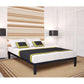 Bedroom > Bed Frames > Platform Beds - Twin Size Modern Black Metal Platform Bed Frame With Wood Slats