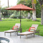 Outdoor > Outdoor Furniture > Patio Umbrella - 9-Ft Patio Umbrella In Terracotta With Metal Pole And Tilt Mechanism
