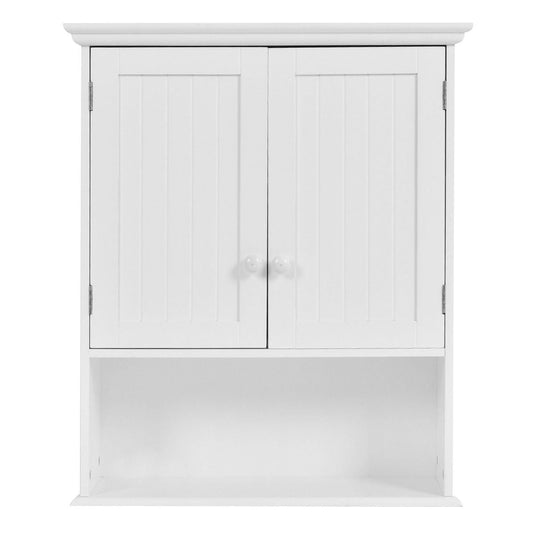 Bathroom > Bathroom Cabinets - White Wall Mount Bathroom Cabinet With Storage Shelf