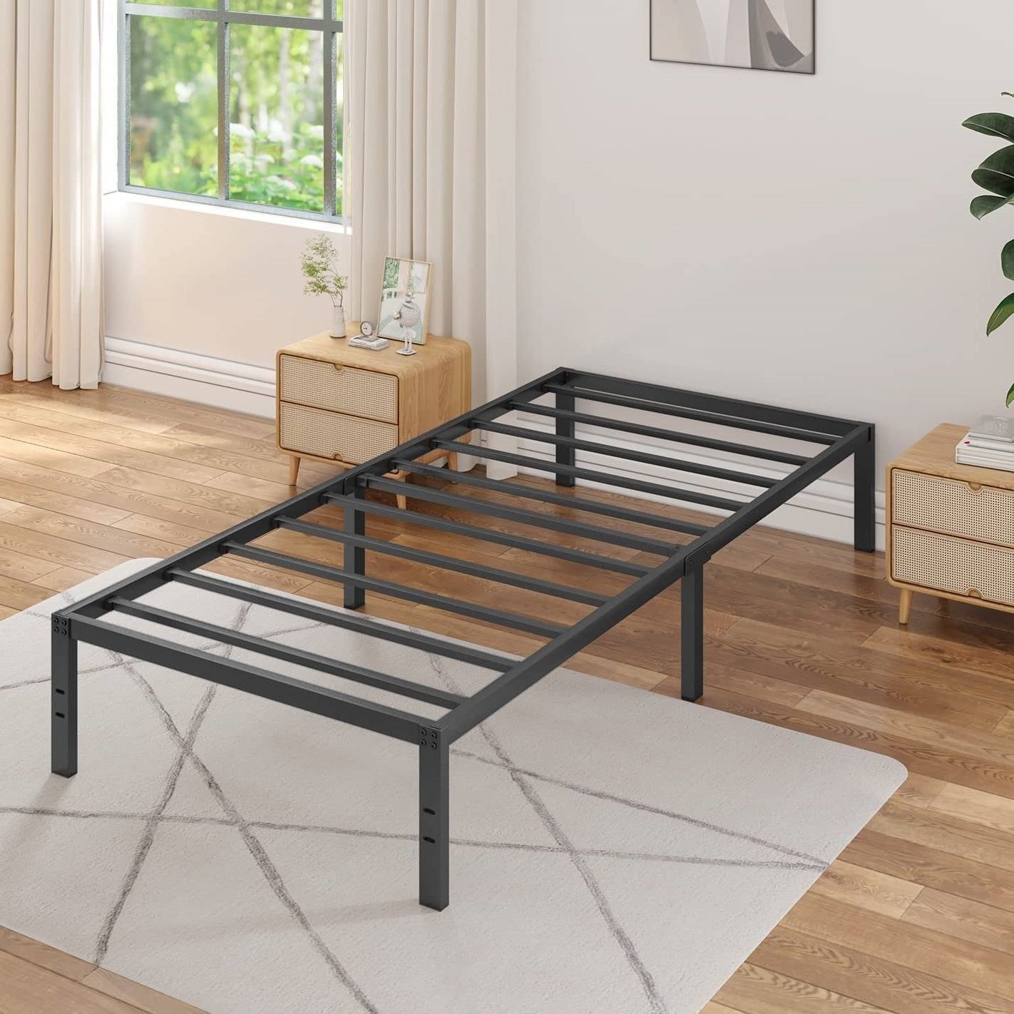 Bedroom > Bed Frames > Platform Beds - Twin XL 16-inch Heavy Duty Metal Bed Frame With 3,000 Lbs Weight Capacity