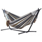 Outdoor > Outdoor Furniture > Hammocks - Desert Moon Pattern Cotton Hammock With 9-FT Steel Stand