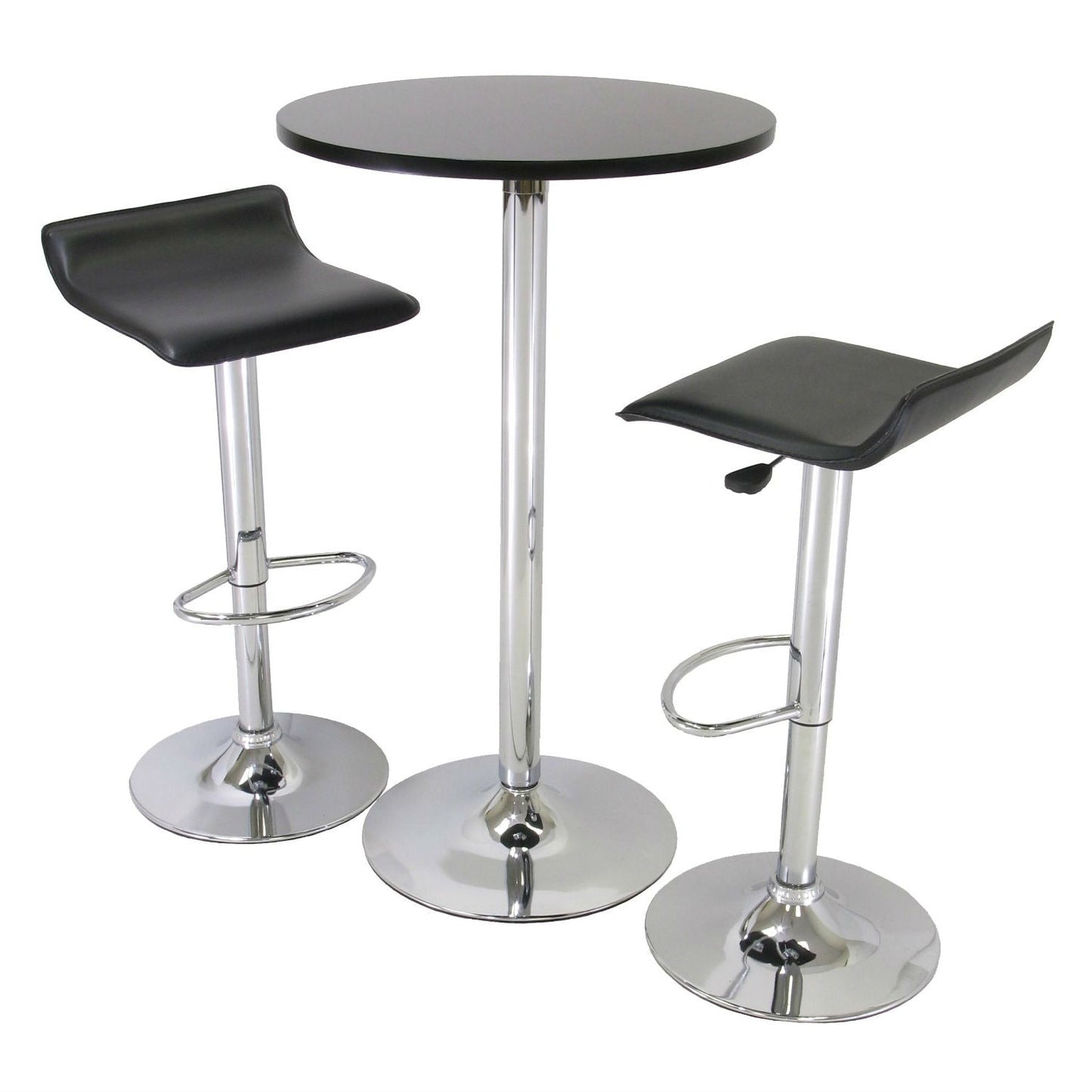 Dining > Dining Sets - 3 Piece Modern Dining Set With Bistro Table And Two Stools