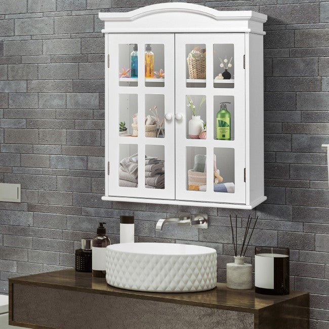 Temporarily Paused Products - White Wall Mounted 2 Door Bathroom Storage Cabinet