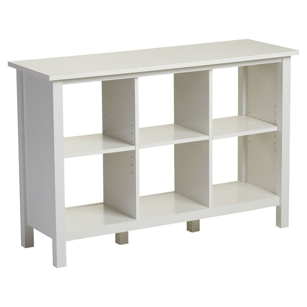 Office > Bookcases - Adjustable Shelf 6-Cube Bookcase Storage Unit Sideboard In White