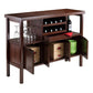 Dining > Sideboards & Buffets - Sideboard Buffet Table Wine Rack In Brown Wood Finish