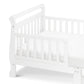 Bedroom > Baby & Kids - White Wooden Modern Toddler Sleigh Bed With Slatted Guard Rails