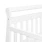 Bedroom > Baby & Kids - White Wooden Modern Toddler Sleigh Bed With Slatted Guard Rails