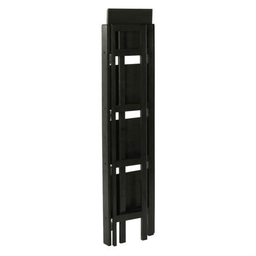 Living Room > Bookcases - Black 4-Tier Shelf Folding Shelving Unit Bookcase Storage Shelves Tower