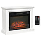 Accents > Electric Fireplaces - 31 Inch White Electric Fireplace Heater Dimmable Flame Effect And Mantel W/ Remote Control