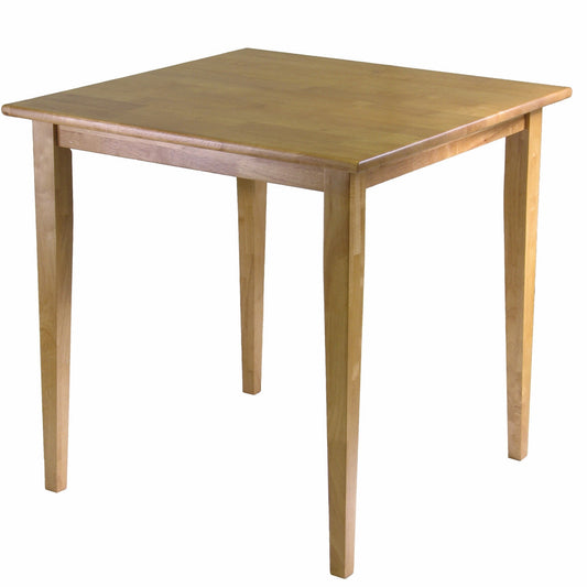 Dining > Dining Tables - Solid Wood Shaker Style Square Dining Table In Light Oak Finish