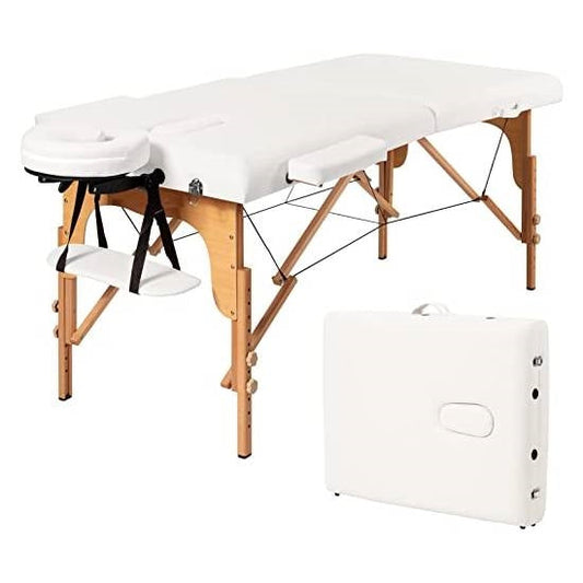 Accents > Massage Tables - White Adjustable Portable Massage Folding Table