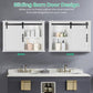 Bathroom > Bathroom Cabinets - White Modern FarmHome Sliding Barn Door Wall Mounted Bathroom Medicine Cabinet
