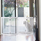 Bedroom > Cat And Dog Beds - Folding 4-Panel Dog Gate Pet Fence In White Wood Finish