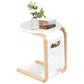 Living Room > TV Tray Tables & Bed Trays - Birch Wood White Side Table TV Tray With Storage Bag