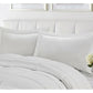 Bedroom > Comforters And Sets - Full/Queen Traditional Microfiber Reversible 3 Piece Comforter Set In White