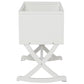 Bedroom > Baby & Kids - Solid Wood Rocking Baby Glider Cradle With Crib Mattress In White Finish