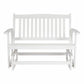 Outdoor > Outdoor Furniture > Porch Swings And Gliders - Traditional Solid Cedar White Patio Glider Swing Bench