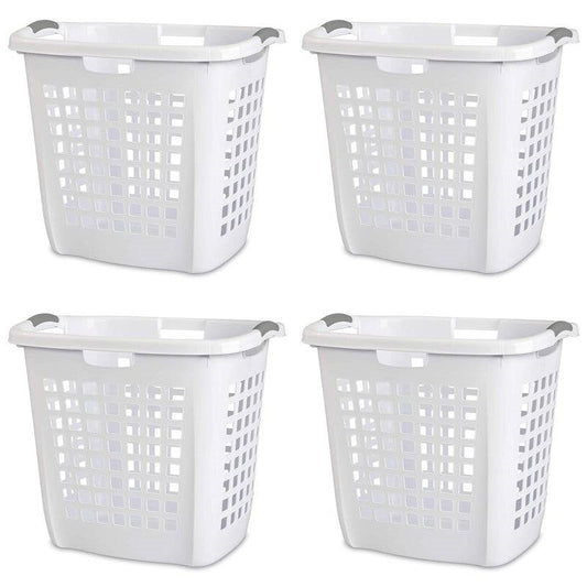 Bathroom > Laundry Hampers - Set Of 4 Heavy Duty Plastic Laundry Hamper Dirty Clothes Basket