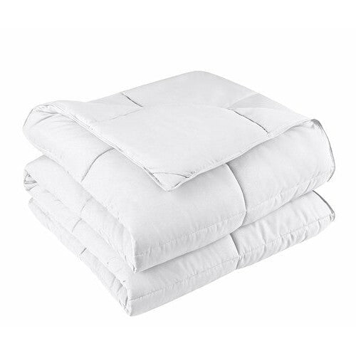 Bedroom > Comforters And Sets - Twin/Twin XL Traditional Microfiber Reversible 3 Piece Comforter Set In White
