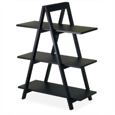 Accents - Modern 3-Tier A-Frame Display Shelf Bookcase In Black