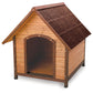 Outdoor > Dog House & Cat Houses - Medium 30-inch Solid Wood Dog House With Waterproof Shingle Roof