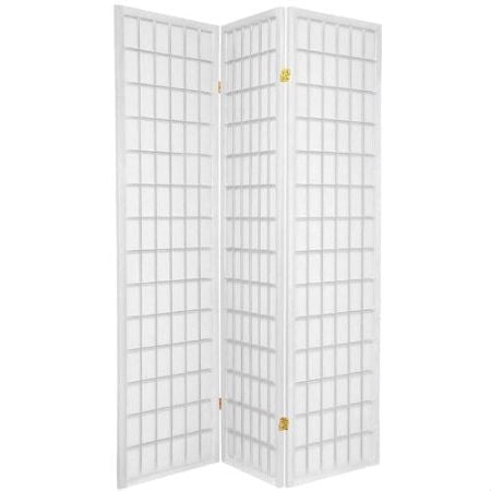 Accents > Room Divider Screens - Japanese Asian Style 3-Panel Room Divider Shoji Screen In White