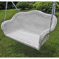 Outdoor > Outdoor Furniture > Porch Swings And Gliders - White Resin Wicker Porch Swing With 4-ft Hanging Chain