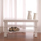 Accents > Benches - Solid Wood Shoe Rack Entryway Storage Bench In White