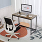 Office > Computer Desks - Modern Home Office Laptop Computer Desk Table With Black Metal Frame Wood Top
