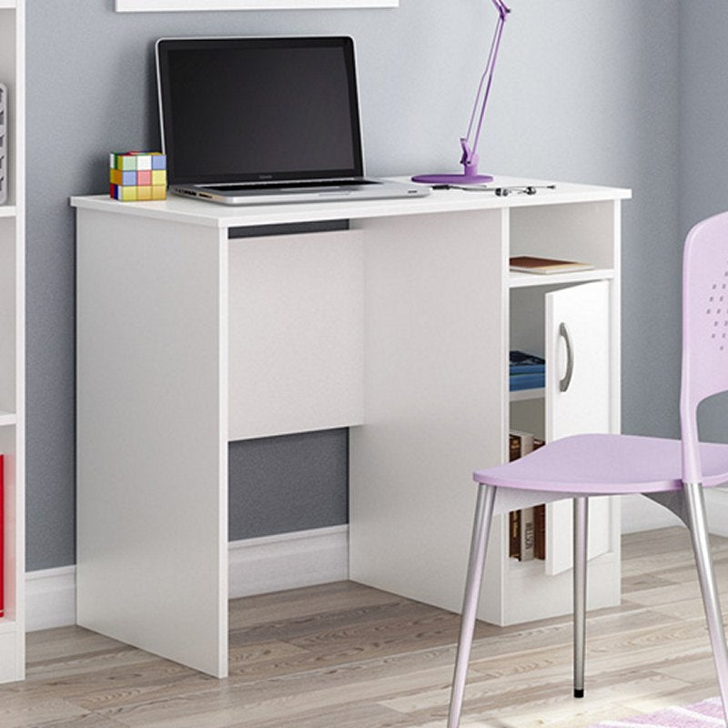 Office > Computer Desks - White Computer Desk - Great For Small Home Office Space