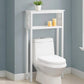 Bathroom > Bathroom Cabinets - White Solid Wood Over The Toilet 1-Shelf Storage Rack