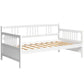 Bedroom > Bed Frames > Daybeds - Twin Size 2-in-1 Wood Daybed Frame Sofa Bed In White Finish